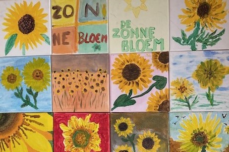 Zonnebloemschilderij Ruilboek