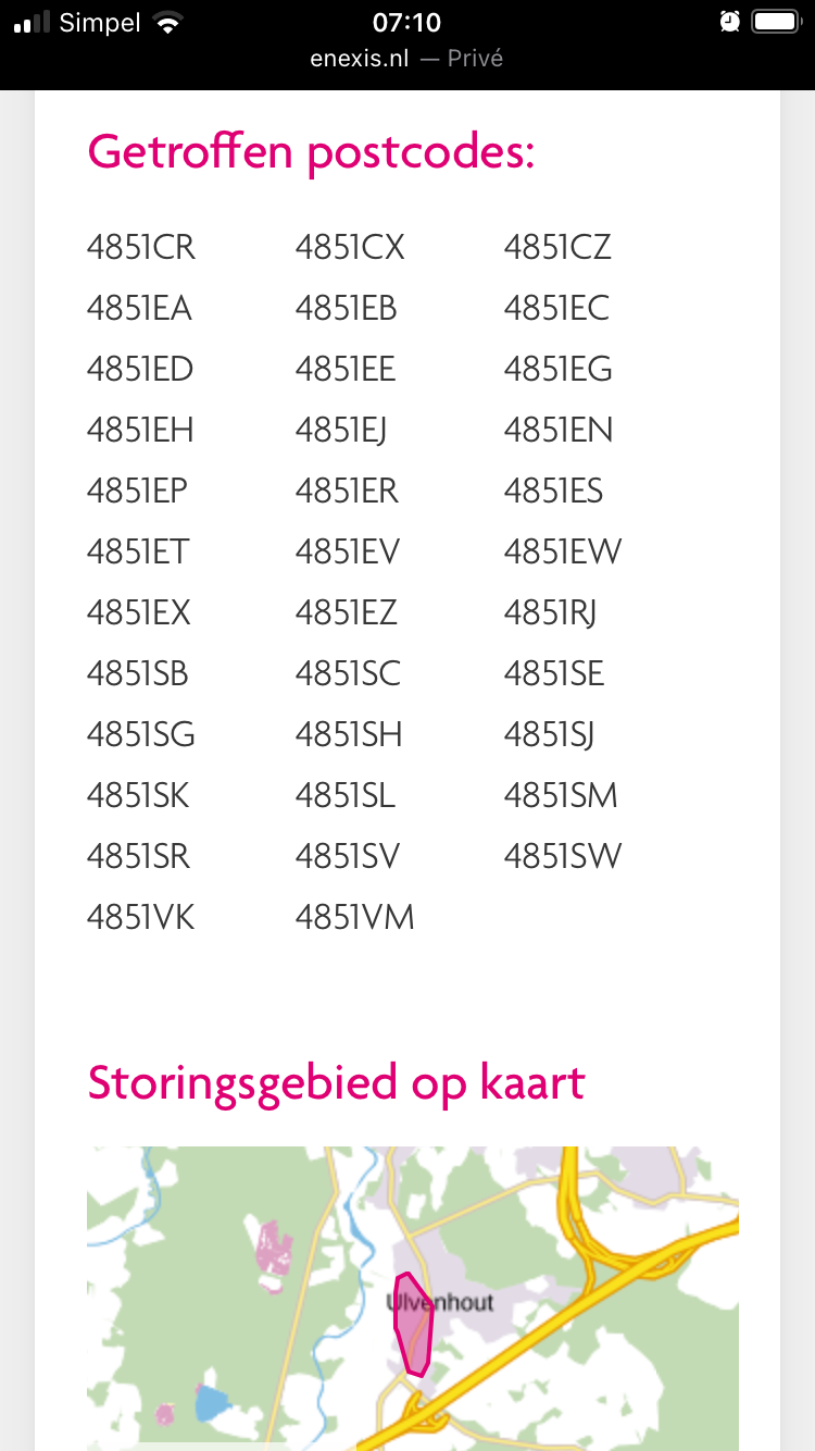 Stroomstoring 14 jul