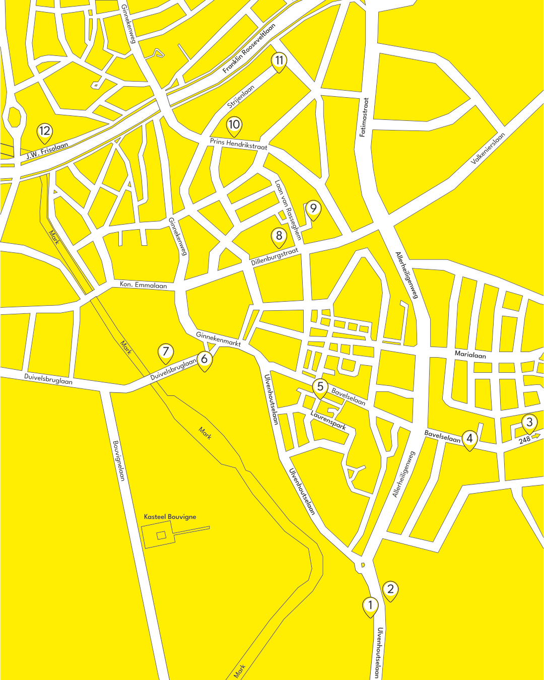 Kunstroute plattegrond