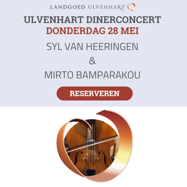 Dinerconcert op Landgoed Ulvenhart 28-05-2026 met Syl van Heeringen en Mirto Bamparakou