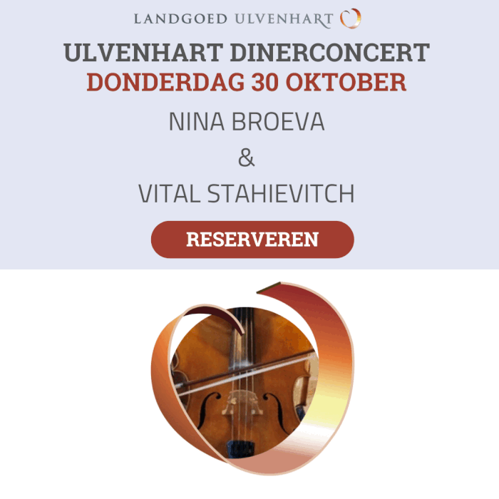 DinerConcert Landgoed Ulvenhart