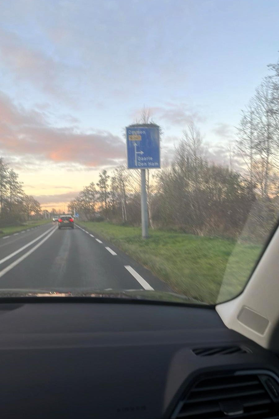 Vanuit de auto